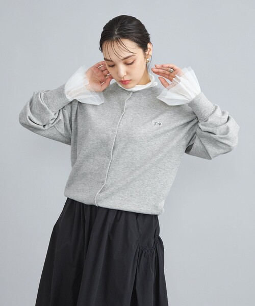 PENNEYS(ぺニーズ)の「PENNEYS(ぺニーズ)別注天竺ニットスナップカーディガン(グレー)(カーディガン/ボレロ・レディース・グレー・M/L)」の11枚目の写真