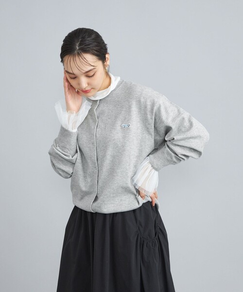 PENNEYS(ぺニーズ)の「PENNEYS(ぺニーズ)別注天竺ニットスナップカーディガン(グレー)(カーディガン/ボレロ・レディース・グレー・M/L)」の12枚目の写真