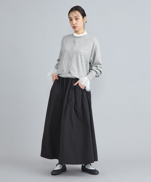 PENNEYS(ぺニーズ)の「PENNEYS(ぺニーズ)別注天竺ニットスナップカーディガン(グレー)(カーディガン/ボレロ・レディース・グレー・M/L)」の13枚目の写真