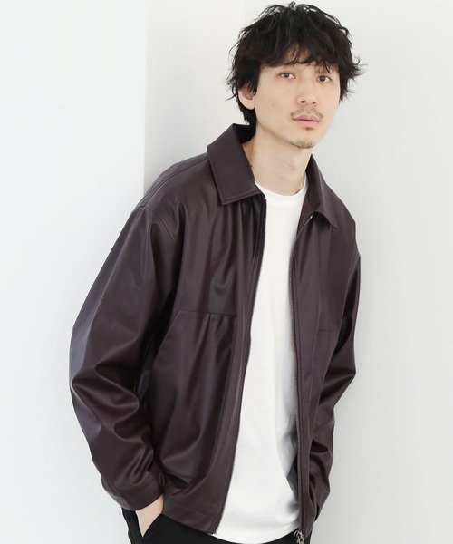 LIL VENDARS(リルヴェンダース)の「合成皮革ジップアップブルゾン(ブルゾン・メンズ・ブラック/ダークブラウン・XL/M/L)」の15枚目の写真