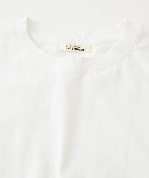 CUBE SUGAR(キューブシュガー)の「OE天竺カットソードロストバックプリントTシャツ(Tシャツ/カットソー・レディース・イエロー/スミクロ/ホワイト/サックスブルー・M)」の20枚目の写真
