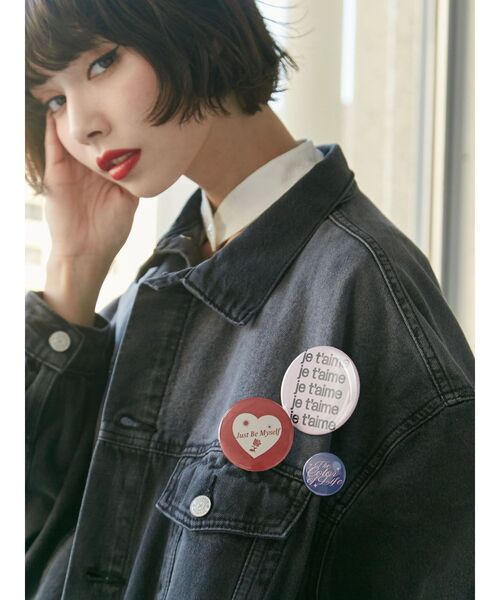 jouetie(ジュエティ)の「4セット缶バッジ(バッジ・レディース・ピンク/ブルー・FREE)」の4枚目の写真