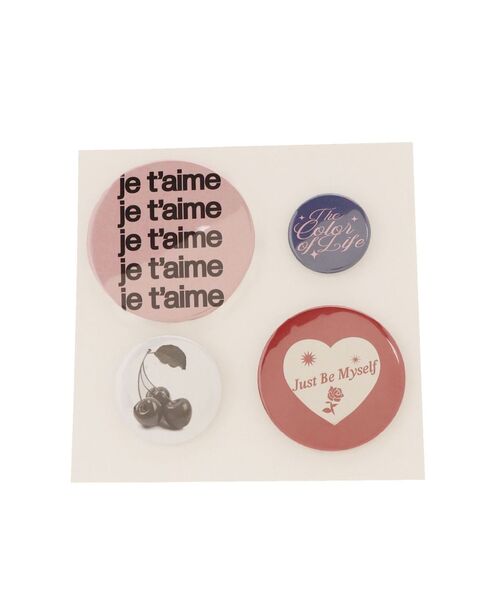 jouetie(ジュエティ)の「4セット缶バッジ(バッジ・レディース・ピンク/ブルー・FREE)」の12枚目の写真