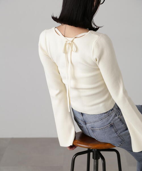 FREE'S MART（フリーズマート）の「キャミレイヤードニットカーディガン（ニット/セーター・レディース・ブルー/ブラック/ホワイト・FREE）」の22枚目の写真