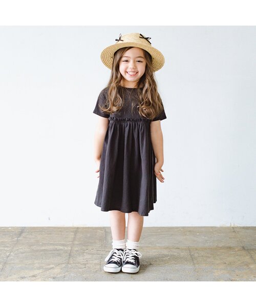p.premier(ピードットプルミエ)の「イロチ買いしたい前後2WAYシンプルワンピース(ワンピース・キッズ・ブラック/アイボリー/サックスブルー/ピンク/レッド/イエロー・80/90/100/110/120/130/140)」の7枚目の写真