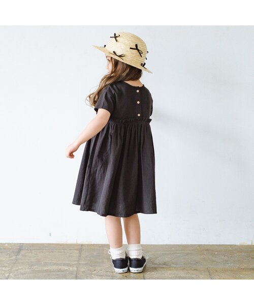 p.premier(ピードットプルミエ)の「イロチ買いしたい前後2WAYシンプルワンピース(ワンピース・キッズ・ブラック/アイボリー/サックスブルー/ピンク/レッド/イエロー・80/90/100/110/120/130/140)」の8枚目の写真