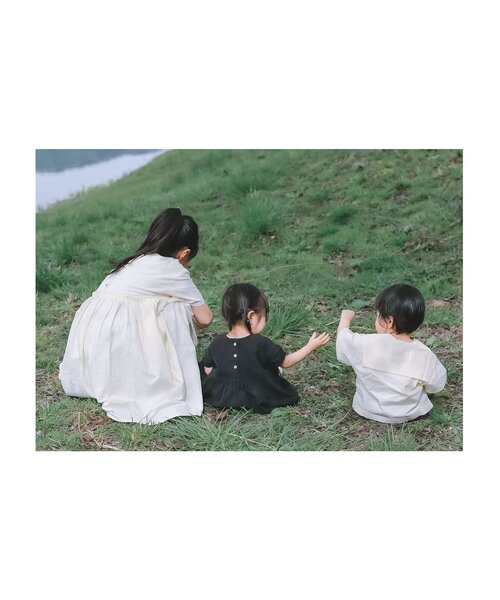 p.premier(ピードットプルミエ)の「イロチ買いしたい前後2WAYシンプルワンピース(ワンピース・キッズ・ブラック/アイボリー/サックスブルー/ピンク/レッド/イエロー・80/90/100/110/120/130/140)」の17枚目の写真