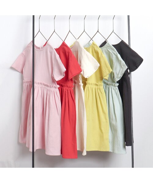 p.premier(ピードットプルミエ)の「イロチ買いしたい前後2WAYシンプルワンピース(ワンピース・キッズ・ブラック/アイボリー/サックスブルー/ピンク/レッド/イエロー・80/90/100/110/120/130/140)」の19枚目の写真