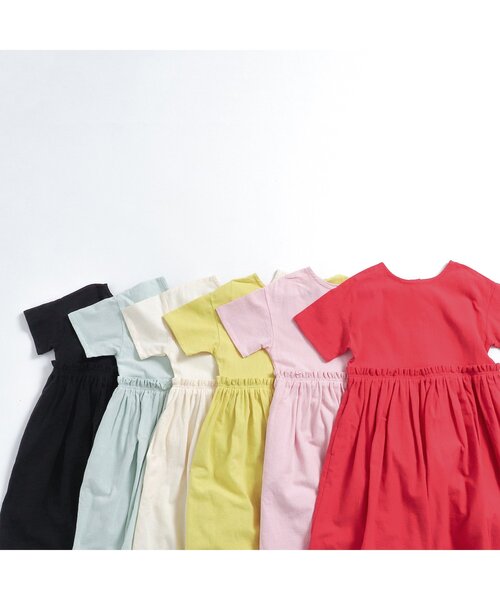 p.premier(ピードットプルミエ)の「イロチ買いしたい前後2WAYシンプルワンピース(ワンピース・キッズ・ブラック/アイボリー/サックスブルー/ピンク/レッド/イエロー・80/90/100/110/120/130/140)」の21枚目の写真