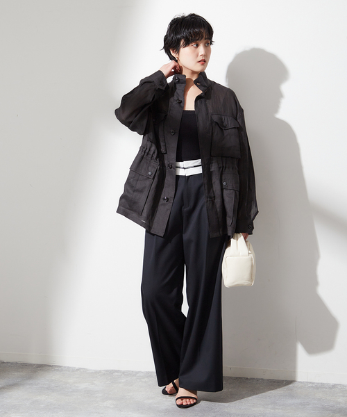 【STUMBLY 】SHEER MILITARY JACKET：ミリタリージャケット