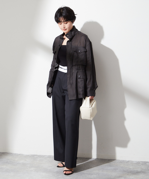 【STUMBLY 】SHEER MILITARY JACKET：ミリタリージャケット