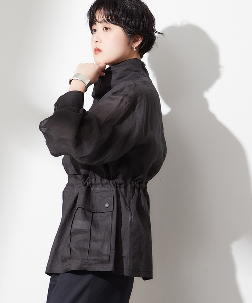 【STUMBLY 】SHEER MILITARY JACKET：ミリタリージャケット