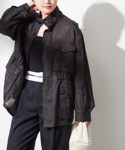 【STUMBLY 】SHEER MILITARY JACKET：ミリタリージャケット