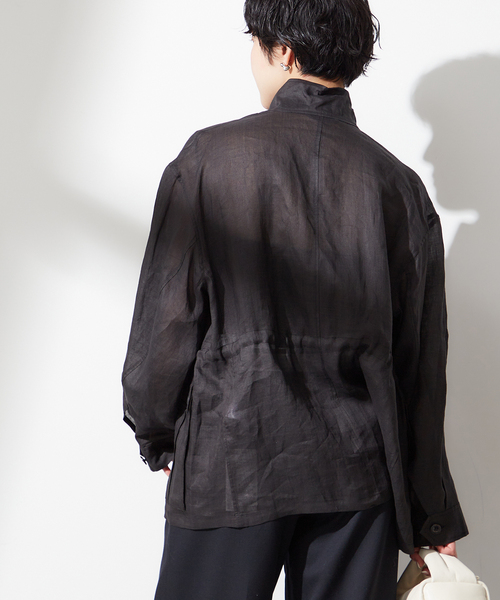 【STUMBLY 】SHEER MILITARY JACKET：ミリタリージャケット