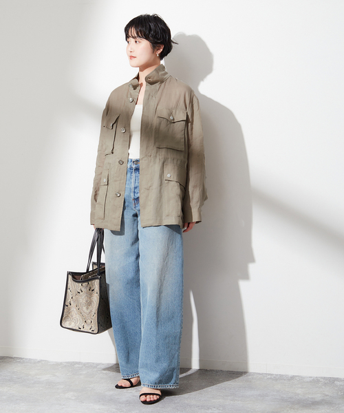【STUMBLY 】SHEER MILITARY JACKET：ミリタリージャケット