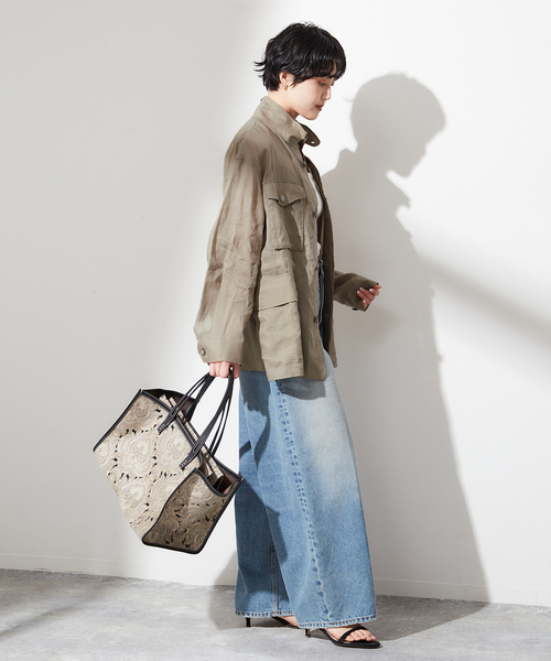 【STUMBLY 】SHEER MILITARY JACKET：ミリタリージャケット