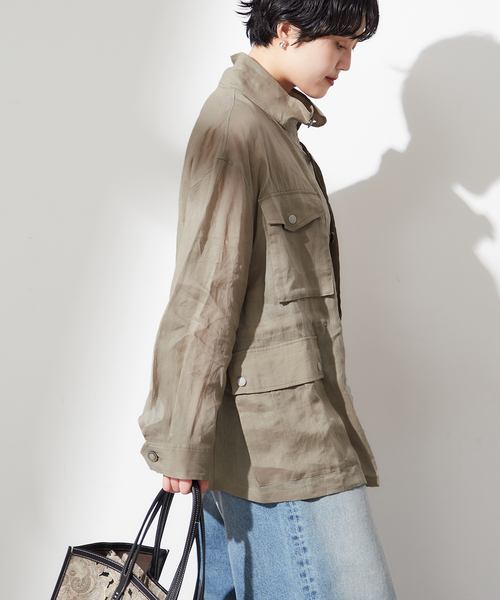 【STUMBLY 】SHEER MILITARY JACKET：ミリタリージャケット