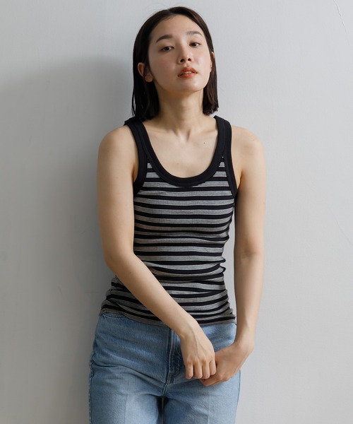 AMERICAN RAG CIE（アメリカンラグシー）の「Robert P’miller Prib Cup US tank（タンクトップ・レディース・ブルー/チャコールグレー/アイボリー/イエロー/ネイビー・FREE）」の3枚目の写真