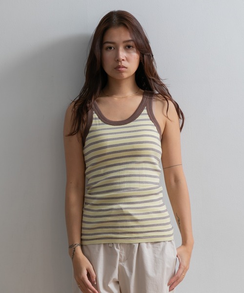 AMERICAN RAG CIE（アメリカンラグシー）の「Robert P’miller Prib Cup US tank（タンクトップ・レディース・ブルー/チャコールグレー/アイボリー/イエロー/ネイビー・FREE）」の5枚目の写真