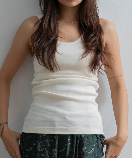 AMERICAN RAG CIE（アメリカンラグシー）の「Robert P’miller Prib Cup US tank（タンクトップ・レディース・ブルー/チャコールグレー/アイボリー/イエロー/ネイビー・FREE）」の8枚目の写真