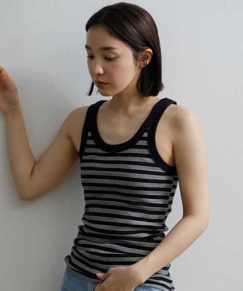 AMERICAN RAG CIE（アメリカンラグシー）の「Robert P’miller Prib Cup US tank（タンクトップ・レディース・ブルー/チャコールグレー/アイボリー/イエロー/ネイビー・FREE）」の18枚目の写真