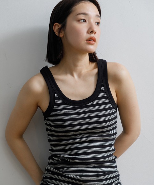 AMERICAN RAG CIE（アメリカンラグシー）の「Robert P’miller Prib Cup US tank（タンクトップ・レディース・ブルー/チャコールグレー/アイボリー/イエロー/ネイビー・FREE）」の17枚目の写真