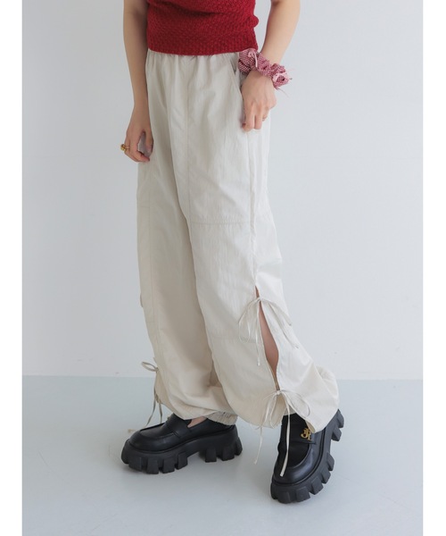 逆輸入 side ribbon pants【低身長~高身長】（カーゴパンツ）｜jumelle パンツ