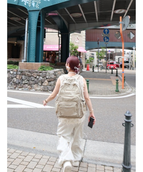 JUMELLE（ジュメロ）の「side ribbon pants【低身長~高身長】（カーゴパンツ・レディース・ブラック/アイボリー・MEDIUM）」の18枚目の写真