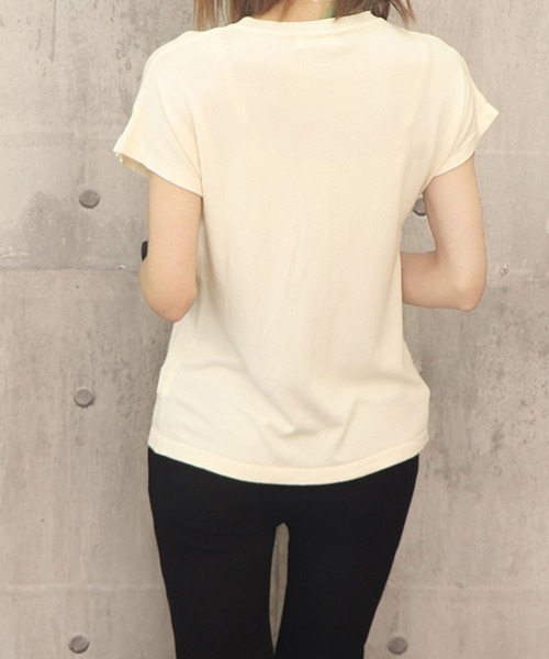 Miniministore(ミニミニストア)の「サマーニット レディース 半袖ニットソー(ニット/セーター・レディース・オレンジ/ベージュ/ブラック/ブラウン・FREE)」の11枚目の写真