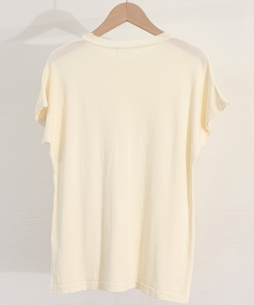 Miniministore(ミニミニストア)の「サマーニット レディース 半袖ニットソー(ニット/セーター・レディース・オレンジ/ベージュ/ブラック/ブラウン・FREE)」の13枚目の写真