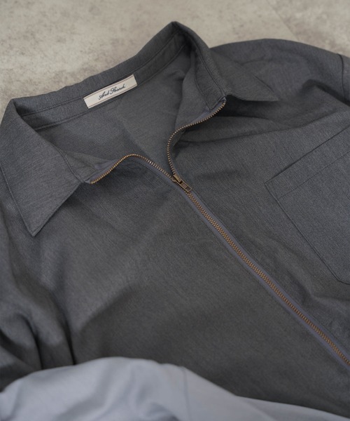 mimi toujours(ミミトゥジュール)の「ワイド ジャンプスーツ mimi toujours×itsPeachi(ワンピース・レディース・ブルーグレー/チャコール・M)」の6枚目の写真