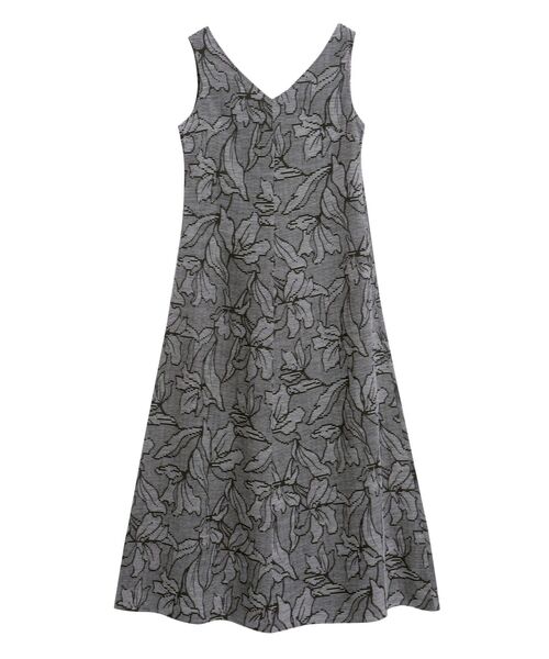 LAGUNAMOON（ラグナムーン）の「フラワージャガードVネックワンピース（ワンピース・レディース・ブラック/ネイビー・MEDIUM/SMALL）」の20枚目の写真