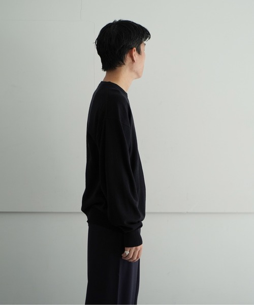 crepuscule(クレプスキュール)の「crepuscule Silk Linen L/S(Tシャツ/カットソー・メンズ・ブラック・1/2)」の7枚目の写真