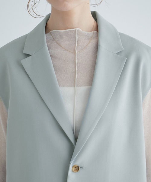 ROPE' PICNIC（ロペピクニック）の「ショート丈ジレ/UVカット・リンクコーデ（ベスト・レディース・サックスブルー/ベージュ系その他2/ネイビー・38）」の18枚目の写真