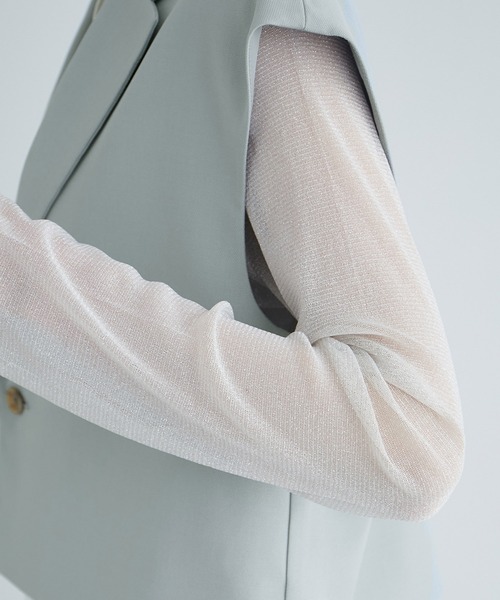 ROPE' PICNIC（ロペピクニック）の「ショート丈ジレ/UVカット・リンクコーデ（ベスト・レディース・サックスブルー/ベージュ系その他2/ネイビー・38）」の20枚目の写真