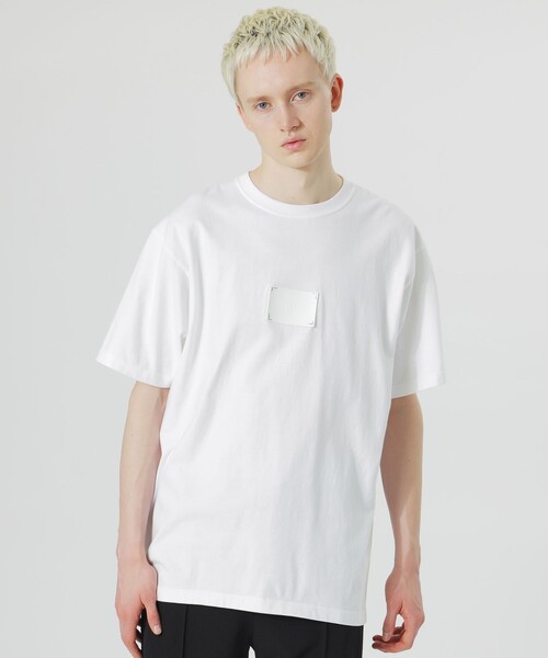 LOVELESS（ラブレス）の「LVLSエンボスパッチTシャツ（Tシャツ/カットソー・メンズ・オフホワイト/ブラック・S/M/L）」の2枚目の写真