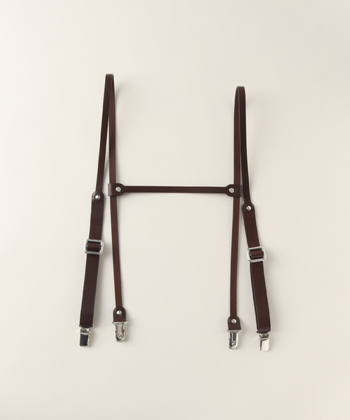 Spick & Span（スピックアンドスパン）の「【LEFIJE/レフィエ】 レザーサスペンダー（サスペンダー・レディース・ブラウン/ブラック・FREE）」の2枚目の写真