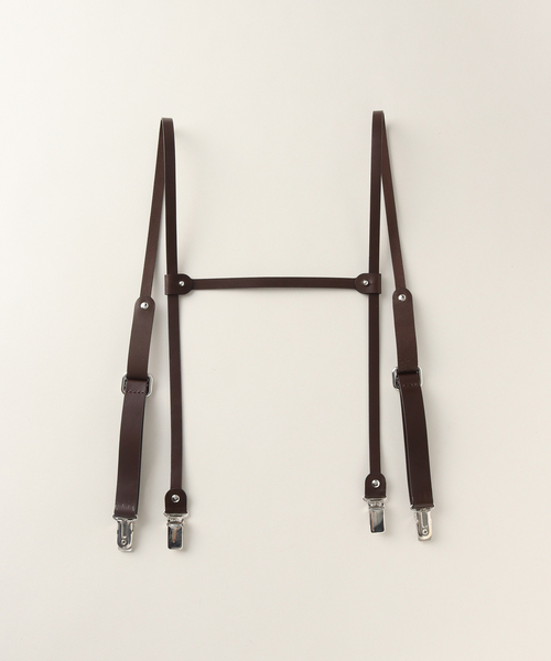 Spick & Span（スピックアンドスパン）の「【LEFIJE/レフィエ】 レザーサスペンダー（サスペンダー・レディース・ブラウン/ブラック・FREE）」の13枚目の写真