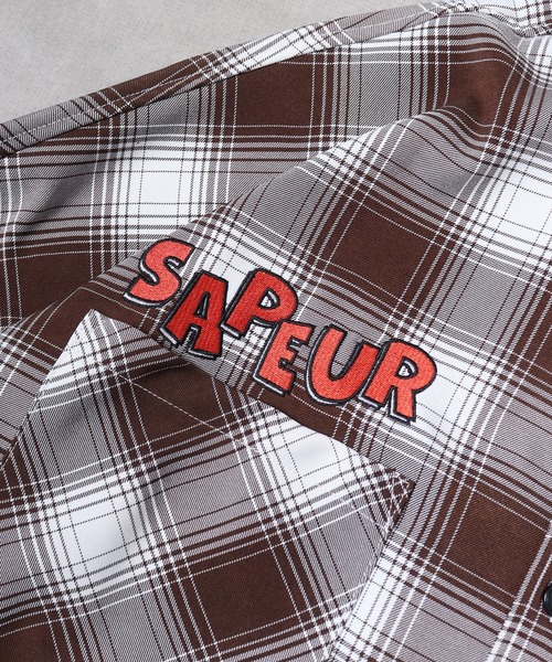 RE730(アールイーセブンサーティー)の「Ombre check wide long sleeve shirt / オンブレチェック 長袖シャツ(シャツ/ブラウス・メンズ・ブラック/ブラウン・M/L)」の10枚目の写真