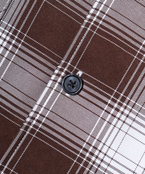 RE730(アールイーセブンサーティー)の「Ombre check wide long sleeve shirt / オンブレチェック 長袖シャツ(シャツ/ブラウス・メンズ・ブラック/ブラウン・M/L)」の9枚目の写真