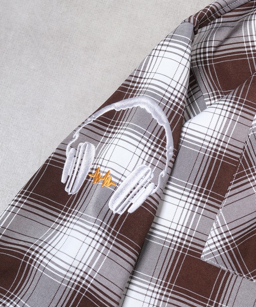 RE730(アールイーセブンサーティー)の「Ombre check wide long sleeve shirt / オンブレチェック 長袖シャツ(シャツ/ブラウス・メンズ・ブラック/ブラウン・M/L)」の3枚目の写真
