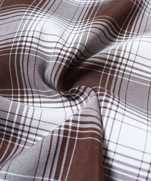 RE730(アールイーセブンサーティー)の「Ombre check wide long sleeve shirt / オンブレチェック 長袖シャツ(シャツ/ブラウス・メンズ・ブラック/ブラウン・M/L)」の5枚目の写真