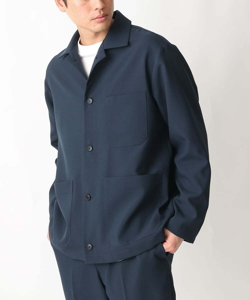 a.v.v（アーヴェヴェ）の「【シワになりにくい】リライトカバーオール（セットアップ可）（カバーオール・メンズ・ベージュ/ネイビー・46/48）」の2枚目の写真