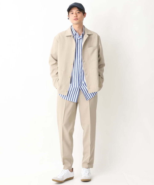 a.v.v（アーヴェヴェ）の「【シワになりにくい】リライトカバーオール（セットアップ可）（カバーオール・メンズ・ベージュ/ネイビー・46/48）」の3枚目の写真