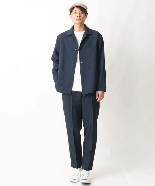 a.v.v（アーヴェヴェ）の「【シワになりにくい】リライトカバーオール（セットアップ可）（カバーオール・メンズ・ベージュ/ネイビー・46/48）」の9枚目の写真