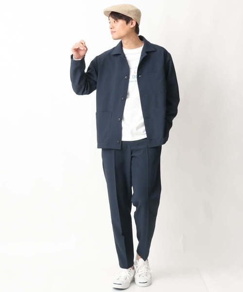 a.v.v（アーヴェヴェ）の「【シワになりにくい】リライトカバーオール（セットアップ可）（カバーオール・メンズ・ベージュ/ネイビー・46/48）」の11枚目の写真