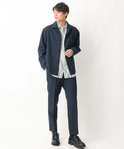 a.v.v（アーヴェヴェ）の「【シワになりにくい】リライトカバーオール（セットアップ可）（カバーオール・メンズ・ベージュ/ネイビー・46/48）」の14枚目の写真