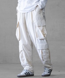 JOHN'S CLOSET | 【i】ナイロンワッシャー 4pocket  ワイドカーゴパンツ(カーゴパンツ)