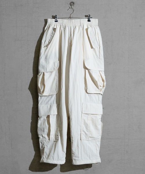 JOHN'S CLOSET（ジョンズクローゼット）の「【i】ナイロンワッシャー 4pocket  ワイドカーゴパンツ（カーゴパンツ・メンズ・ホワイト/ブラック/カーキ・MEDIUM/LARGE/X-LARGE）」の22枚目の写真