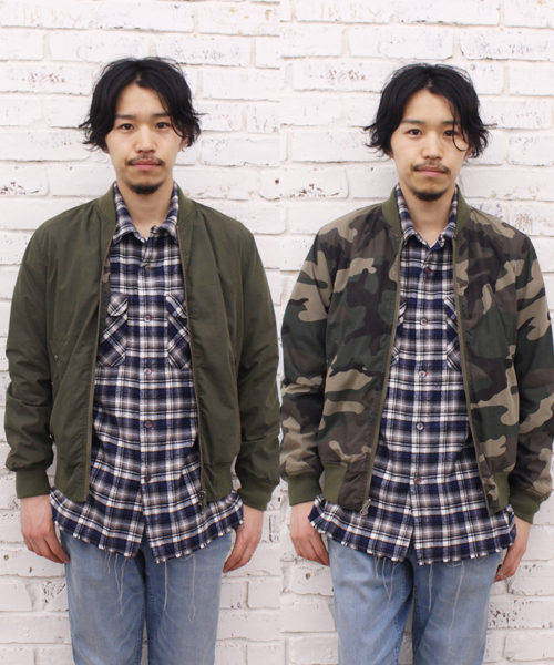 CIAOPANIC(チャオパニック)の「【Ciaopanic】C/NウェザーリバーシブルMA-1(ブルゾン・メンズ・ブラック/オリーブ/ブルー/ネイビー・LARGE/MEDIUM)」の2枚目の写真